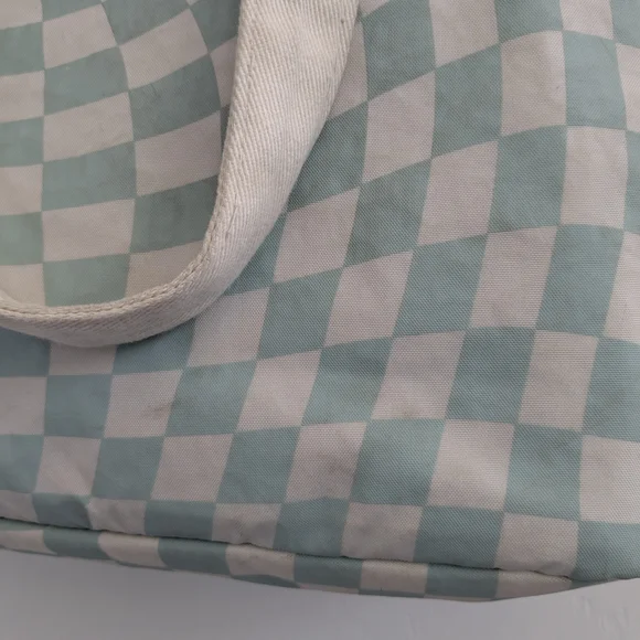 Checkered Tote Bag with Front Pocket - Picture 8 of 13